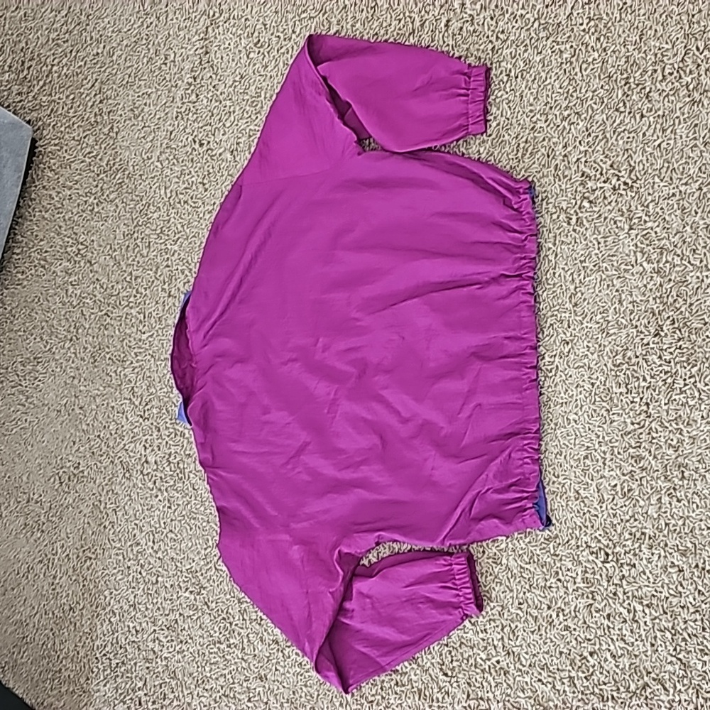 Vintage Columbia Reversible Pullover Windbreaker XL Zip Pouch Pocket Nylon - Picture 8 of 11